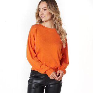 NWT ESQUALO Bold Orange Longsleeve Knit